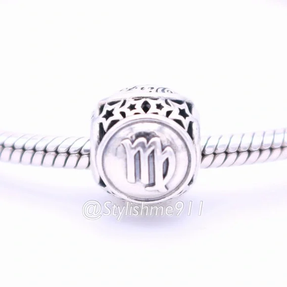 Authentic PANDORA Retired Virgo Star Sign Charm - 791941 - Picture 3 of 13